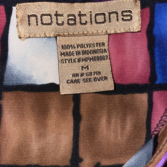 💜Notations Colorful Geometric Women's Top - Picture 5 of 6